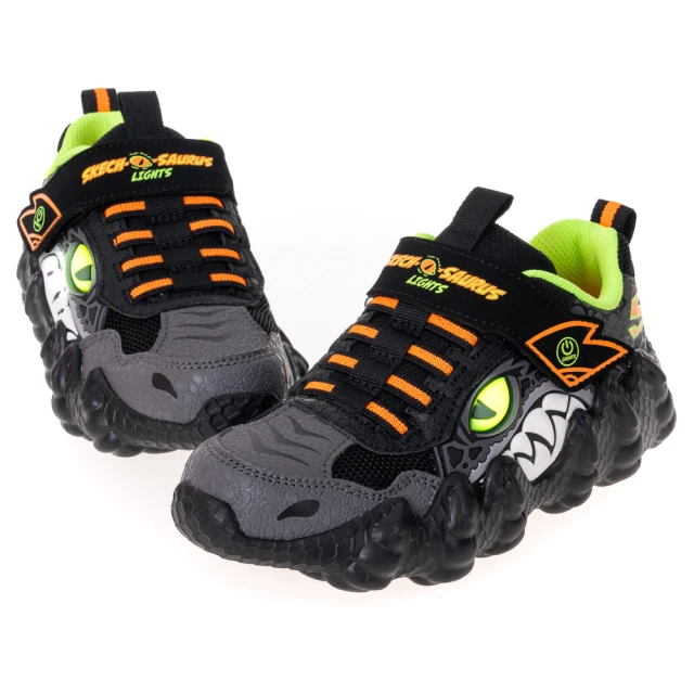 SKECHERS 男童系列 燈鞋 SKECH-O-SAURUS LIGHTS(400119LBKLM)