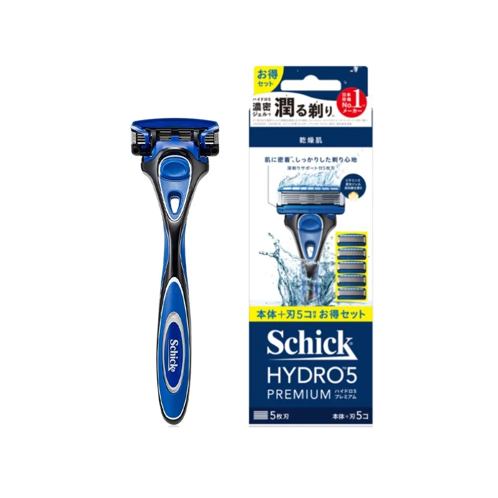 【Schick 舒適牌】水次元5Premium 刮鬍刀超值組合包(1刀把5刀片)