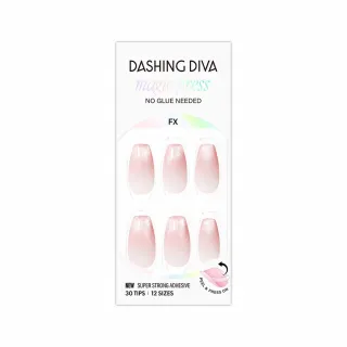 【DASHING DIVA】MAGICPRESS 時尚潮流美甲片_極致粉紅(梯形款)