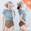 【Kosmiya】1套 多款任選 純色顯瘦多件式泳裝/三件式泳裝/保守泳裝/溫泉泳裝/防曬泳裝(多款多色多尺寸)