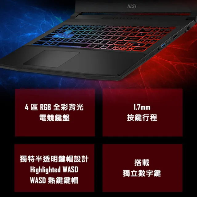 升32G組★【MSI】17.3吋R7 RTX4050-6G電競筆電(Katana A17 AI/R7-8845HS/16G/1T SSD/W11/B8VE-838TW)