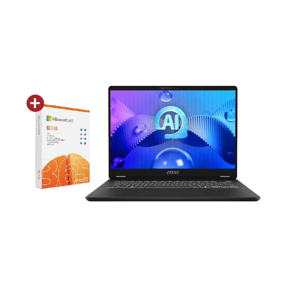 M365★【MSI 微星】14吋 Ultra5-125H 輕薄EVO AI 筆電(Prestige 14 AI Evo/16G/2TB SSD/W11/C1MG-012TW)