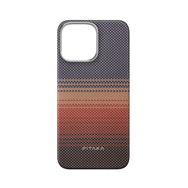 【PITAKA】iPhone16 Plus 航太纖維磁吸手機殼 日落月升(13g 全球最薄 MagSafe)