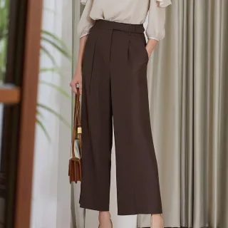 【IENA】個性壓褶寬褲(#4238004 寬褲 #咖色)