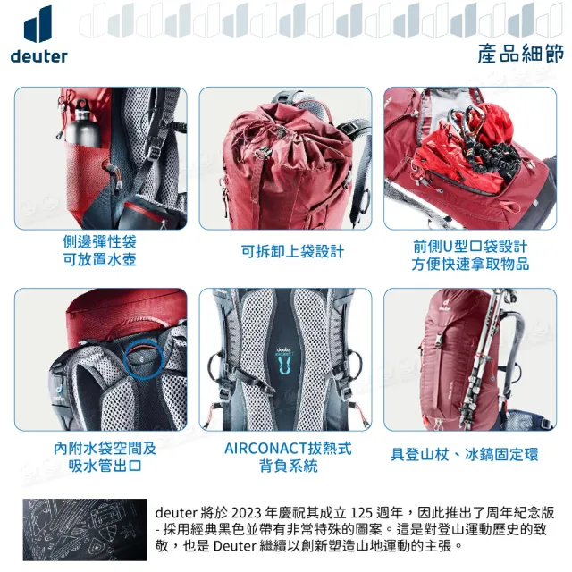 【deuter】24LTRAIL 限定版輕量拔熱透氣背包《黑》3441523/戶外休閒包/健行登山包(悠遊山水+)
