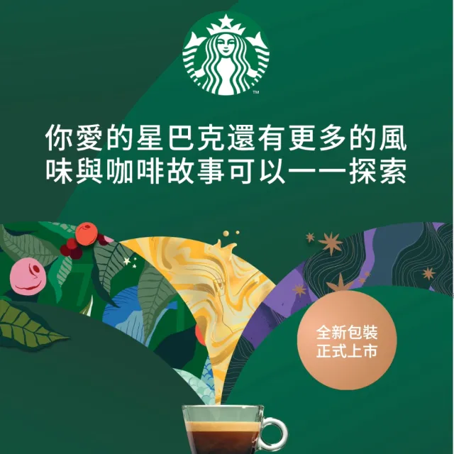 【STARBUCKS 星巴克】咖啡膠囊10顆x5盒組(口味任選;適用於Nespresso膠囊咖啡機)