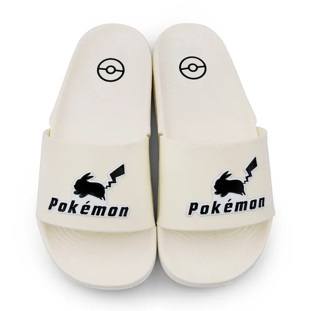 【童鞋城堡】童鞋 中大童 輕量拖鞋 寶可夢(PA1943-白/黑)
