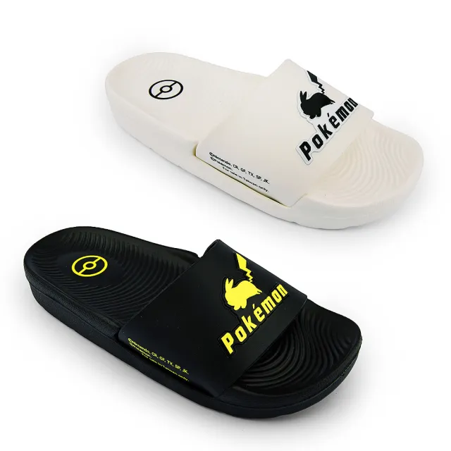【童鞋城堡】童鞋 中大童 輕量拖鞋 寶可夢(PA1943-白/黑)