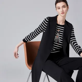 【Master Max】翻領造型雙釦長版西裝背心(8427057)