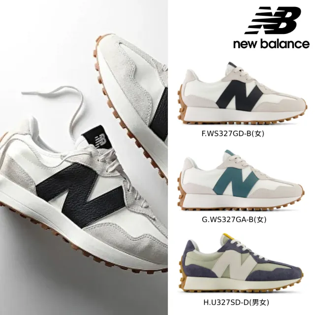 【NEW BALANCE】NB 復古鞋/運動鞋_女性_碳灰色_WS327PL-B_黑芝麻歐蕾(MOMO獨家販售)