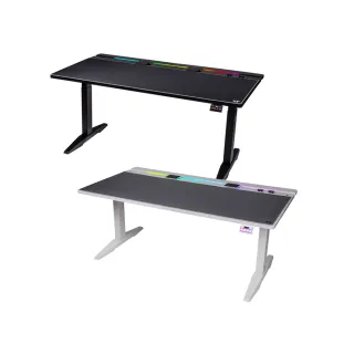 【Thermaltake 曜越】G700 RGB電競桌 電動升降61-125公分 螢幕滑軌設計 理線設計打造(GGD-G70-XXEIRX-11)