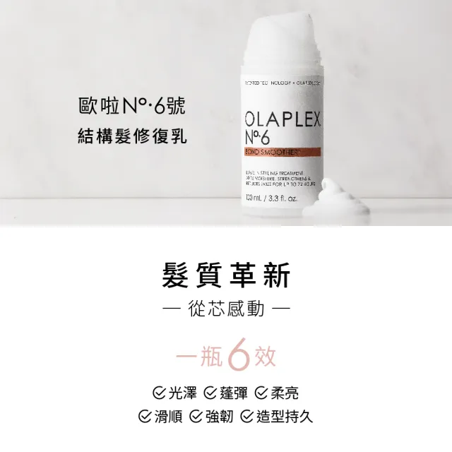 【OLAPLEX 歐啦】6號結構免沖洗修復乳100ml