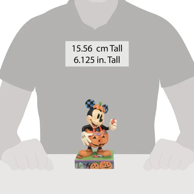 【Enesco】精品家飾 Disney 迪士尼 米奇萬聖節南瓜裝塑像居家擺飾