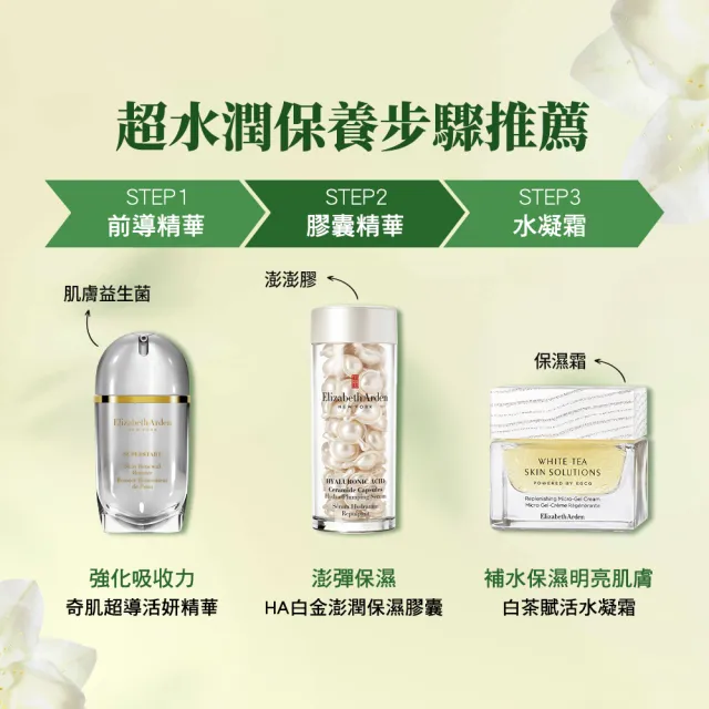 【伊麗莎白雅頓】官方直營 白茶賦活水凝霜 50ml Elizabeth Arden(保濕/凝膠/乳液/乳霜/敏感肌)