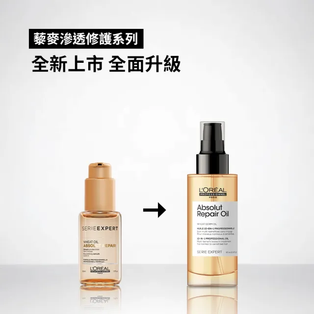 【L’OREAL 巴黎萊雅PRO】絲漾博小麥胚芽修護黃金髮油 90ml