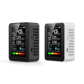 【REQIR】5合1空氣品質檢測儀充電款(CO2/HOCO/TVOC/溫溼度)