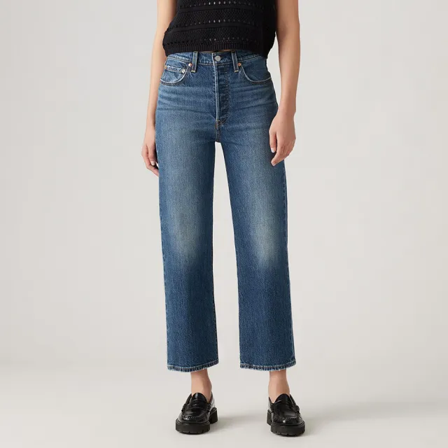 【LEVIS】Ribcage Straight Ankle女款超高腰直筒及踝丹寧牛仔褲 熱賣單品 72693-0218