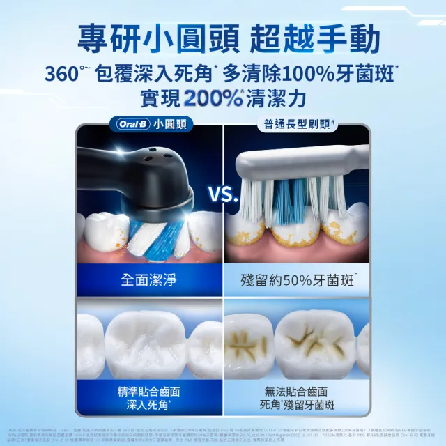 【德國百靈Oral-B-】iO3 微磁電動牙刷(冰川藍)