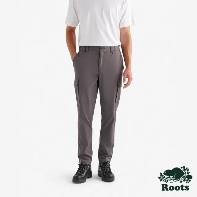 【Roots】Roots男裝- ROOTS WOVEN SLIM CARGO 長褲(灰色)