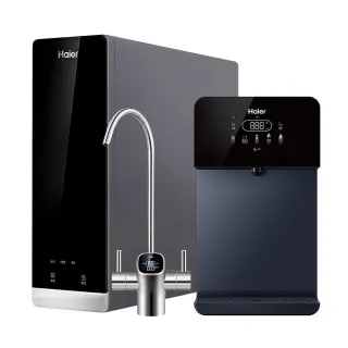 【Haier 海爾】壁掛UV瞬熱飲水機+RO800G鮮活淨水器 瞬熱製冷 冰溫熱(贈基本安裝)