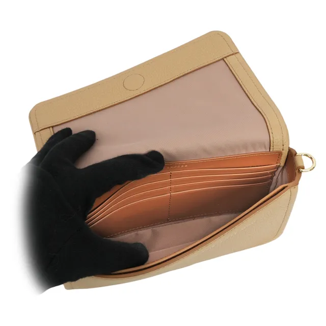 【MARC JACOBS 馬克賈伯】粒面皮革迷你斜背包WOC/手拿包(駝色)