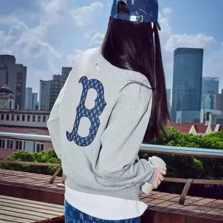 【MLB】長袖大學T Monogram系列 波士頓紅襪隊(3AMTM0444-43MGS)