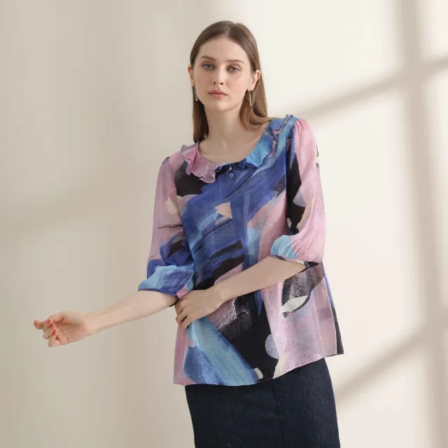 YASA 絲柔渲彩名媛精品上衣