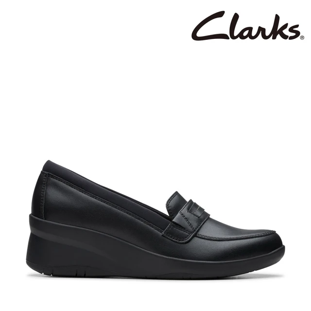 Clarks 女鞋 Suttyn Penny 輕鬆套入增高樂福楔型鞋(CLF80136D)