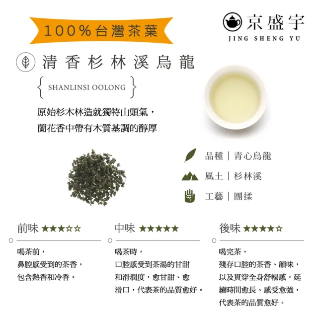 【京盛宇】清香杉林溪烏龍-200g品味罐裝茶葉(高山烏龍茶/100%台灣茶葉)