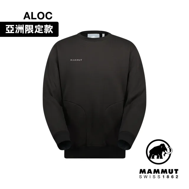 【Mammut 長毛象】Mammut Essential ML Crew Neck AF 圓領長袖內刷毛衛衣 黑色 中性款 #1014-05560