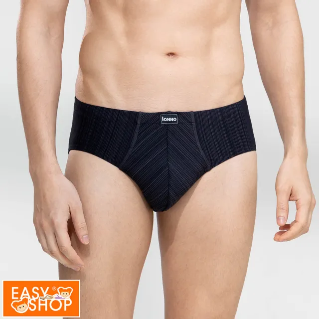 【EASY SHOP】iONNO-Marvelous系列-莫代爾透氣三角男內褲(黑)