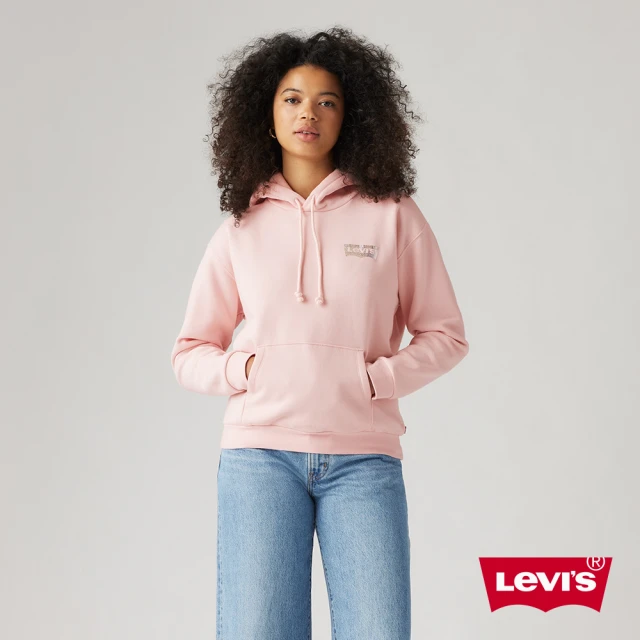 LEVIS 官方旗艦 女款 長袖LOGO帽Tee 人氣新品 A8801-0017