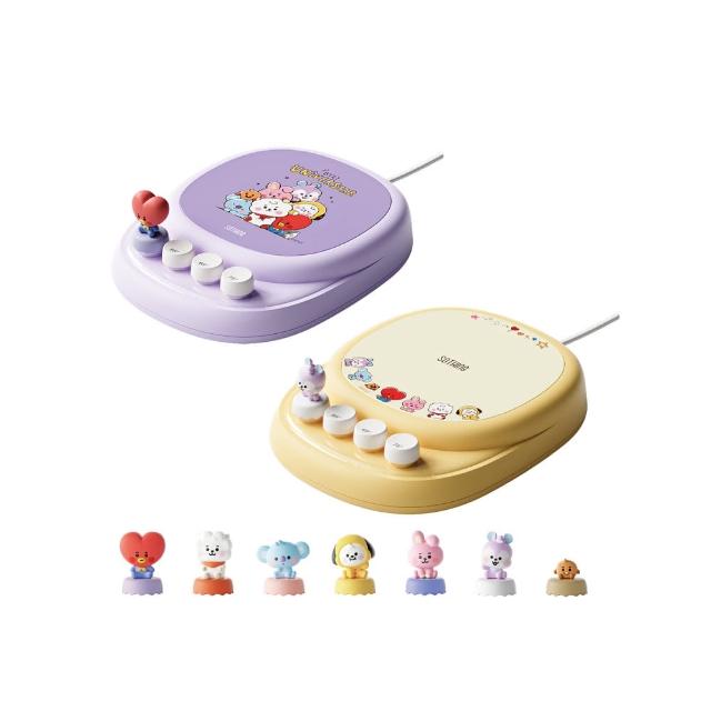 【SOTHING 向物】BT21三檔恆溫恆溫暖杯墊 附造型公仔(1年保固 保溫杯墊 加熱杯墊 智能斷電)