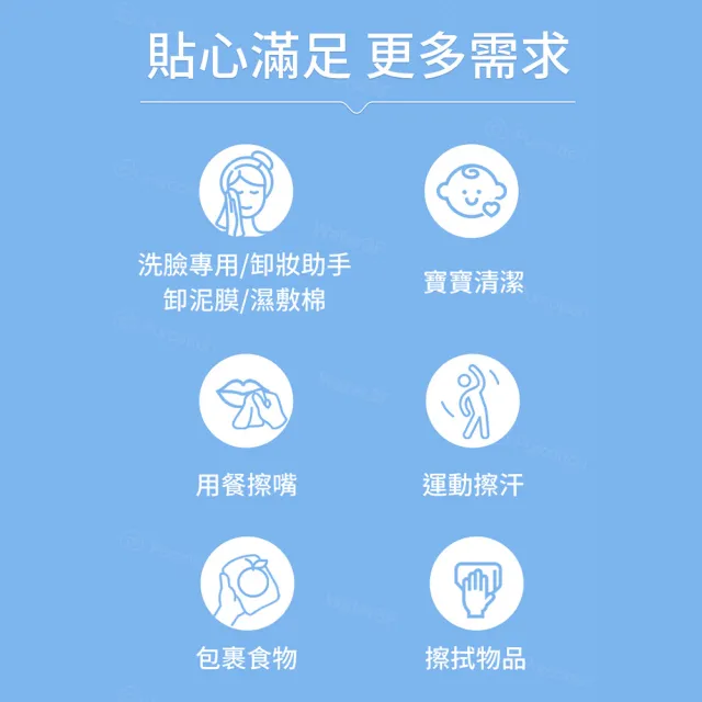 【全棉時代Purcotton】100%純棉乾濕兩用巾 8片 旅行包(20*20公分/共6包)