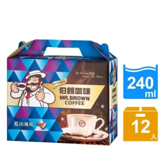 【金車/伯朗】伯朗藍山風味咖啡禮盒240mlx12入/盒