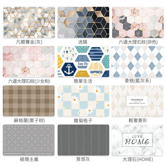 【半島良品】頂級防油防滑皮革地墊_45x75cm(廚房 門口 止滑 防水 免打理 回彈 地墊 地毯 防摔)
