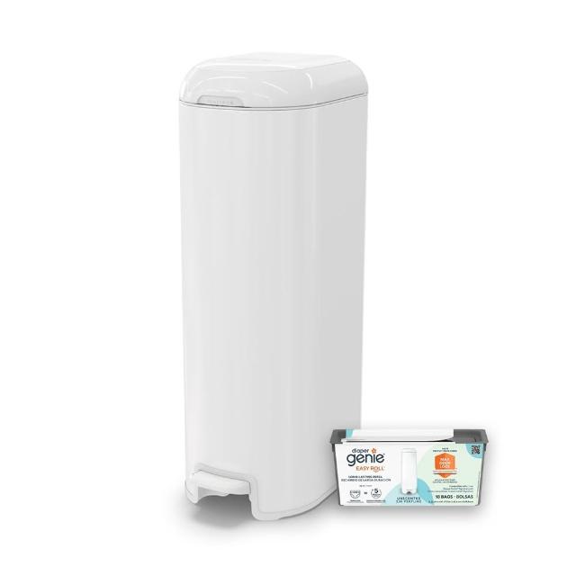 【Diaper Genie】加拿大 Diaper Genie 不鏽鋼 EZ 雙重鎖臭尿布處理器 易撕袋型(嬰兒尿布桶 尿布垃圾桶)