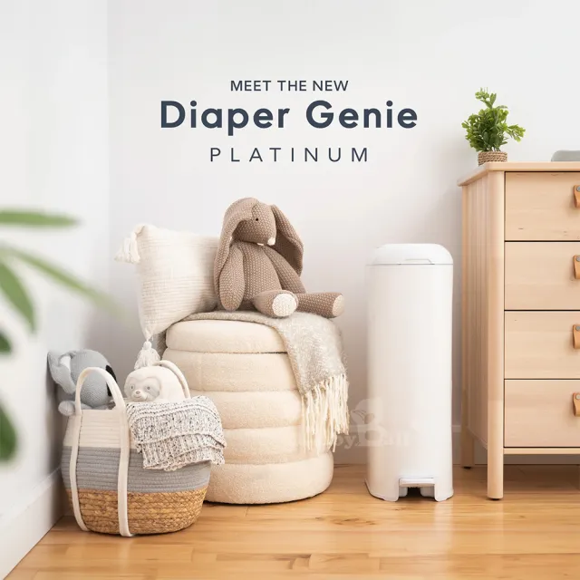 【Diaper Genie】加拿大 Diaper Genie 不鏽鋼 EZ 雙重鎖臭尿布處理器 專用易撕袋補充盒(易撕 鎖臭 垃圾袋)