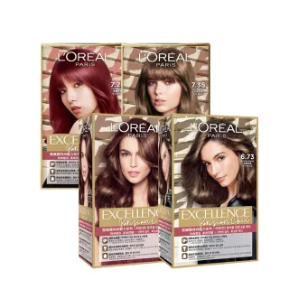【L’OREAL Paris 巴黎萊雅】優媚霜時尚魅力染髮霜 4入組(6色任選)