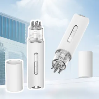 【精準塗抹】口紅型便攜雙倉頭皮上藥器(滾珠上液 六針按摩 控量 塗抹器 滾珠按摩器 頭部)