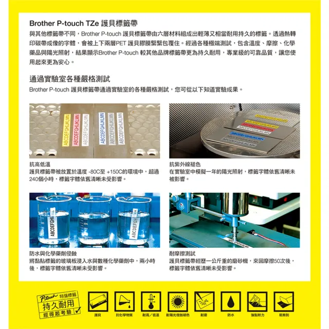 【brother】官方直營 24mm TZe特殊規格標籤帶(適用:P710BT/P910BT/610BT/P700/P750W/P900W/E550WVP)