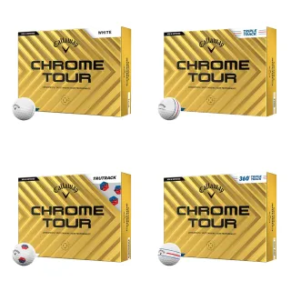 【Callaway 卡拉威】CHROME TOUR 24 四層高爾夫球(2024 超遠距四層球 12顆入 4-Piece 643206112)