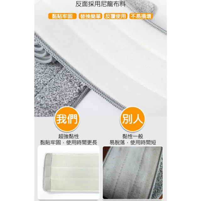 【MEHOME 美好家】超細纖毛平板拖替換布/拖把布-8入組(適用於好神拖 美型/輕清拖平板拖)