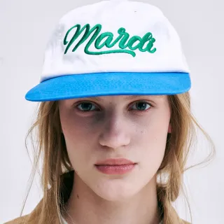 【MARDI MERCREDI】出清品 雙色復古棒球帽 藍 白 草寫LOGO 可調式 CAP MARDI VINTAGE LOGO TWO TONE