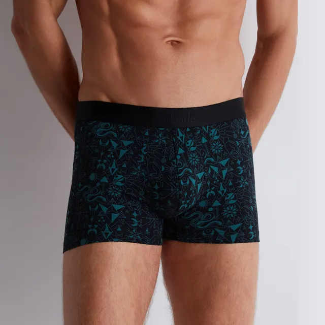 【Aubade】二件組長版頂級莫代爾棉 法國進口 彈性平口男褲 四角褲(異象-2423)
