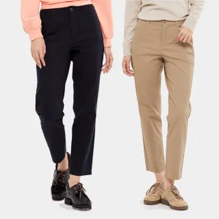 【Hang Ten】女裝-TAPERED FIT磨毛感錐形經典長褲(多色選)