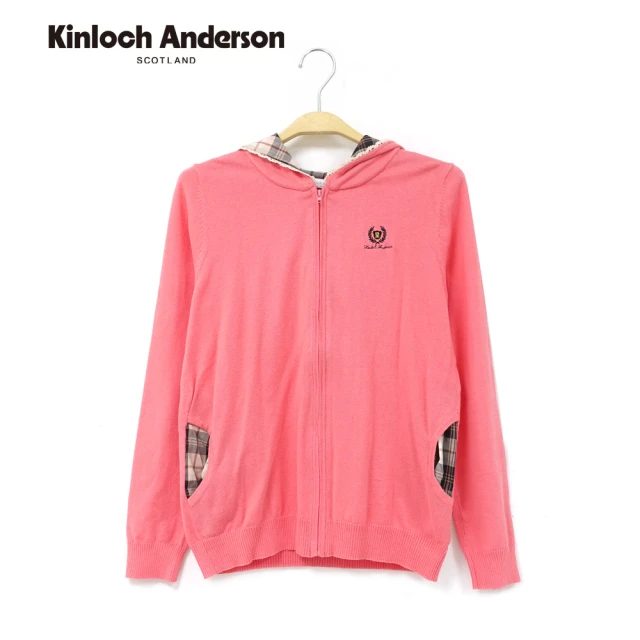 Kinloch Anderson 格紋連帽針織外套 金安德森女裝(KA0465901)