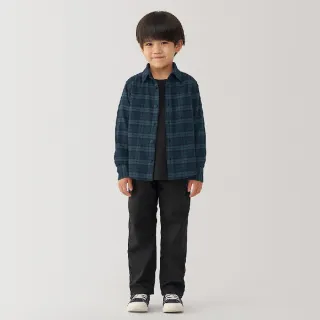 【MUJI 無印良品】兒童雙面起毛法蘭絨長袖襯衫(共6色)