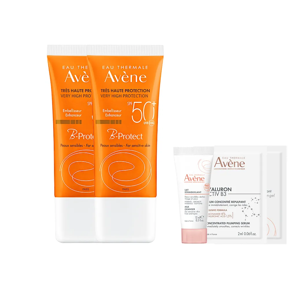 【Avene 雅漾官方直營】亮顏防曬乳SPF50+ 30ml 2入組(抗UV/潤色素顏霜)(防曬/防曬乳)