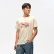 【JEEP】男裝 熱帶叢林純棉短袖T恤(米色)